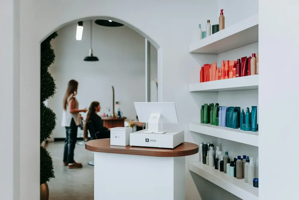 Recepción con productos profesionales