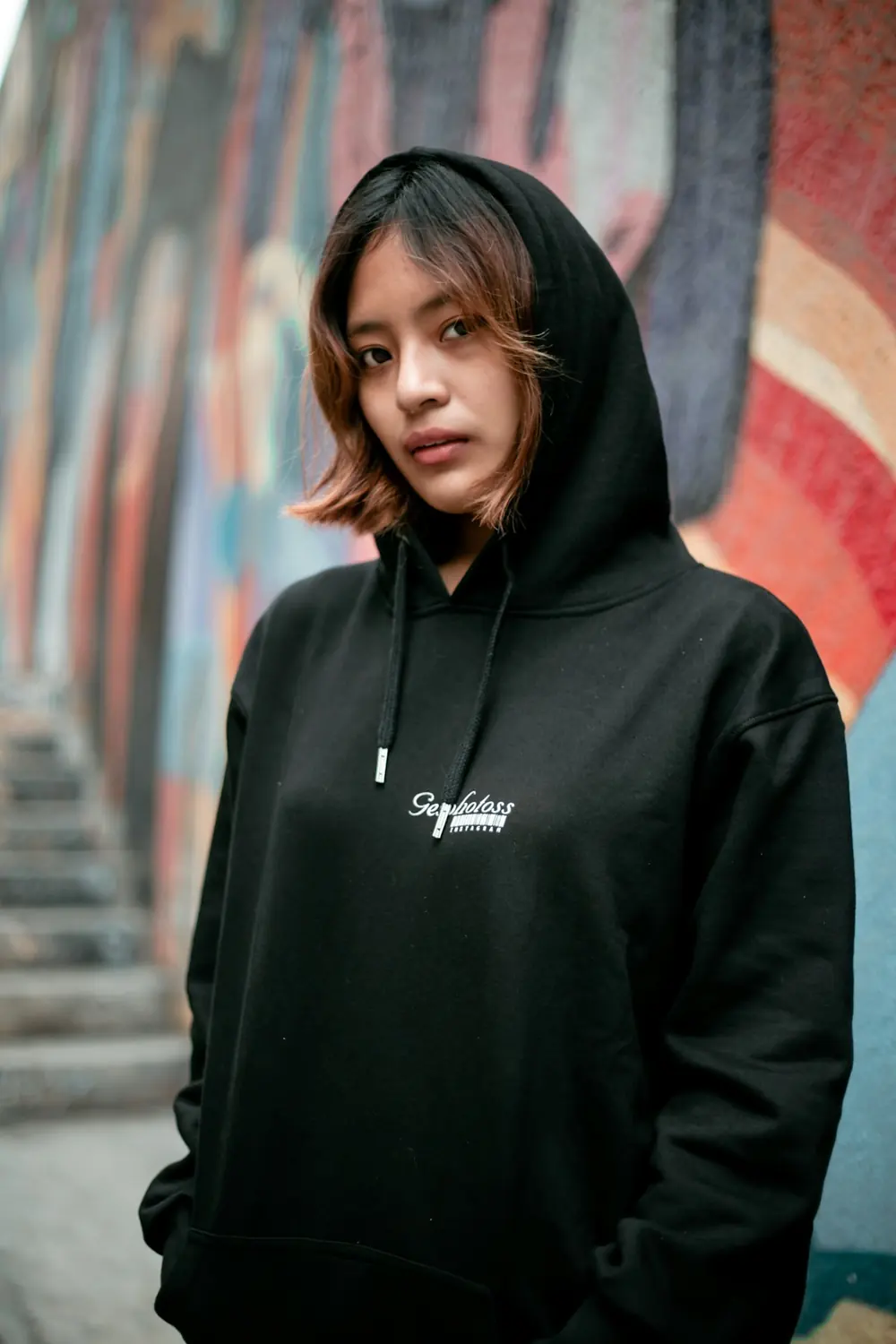 Hoodie Cropped Black
