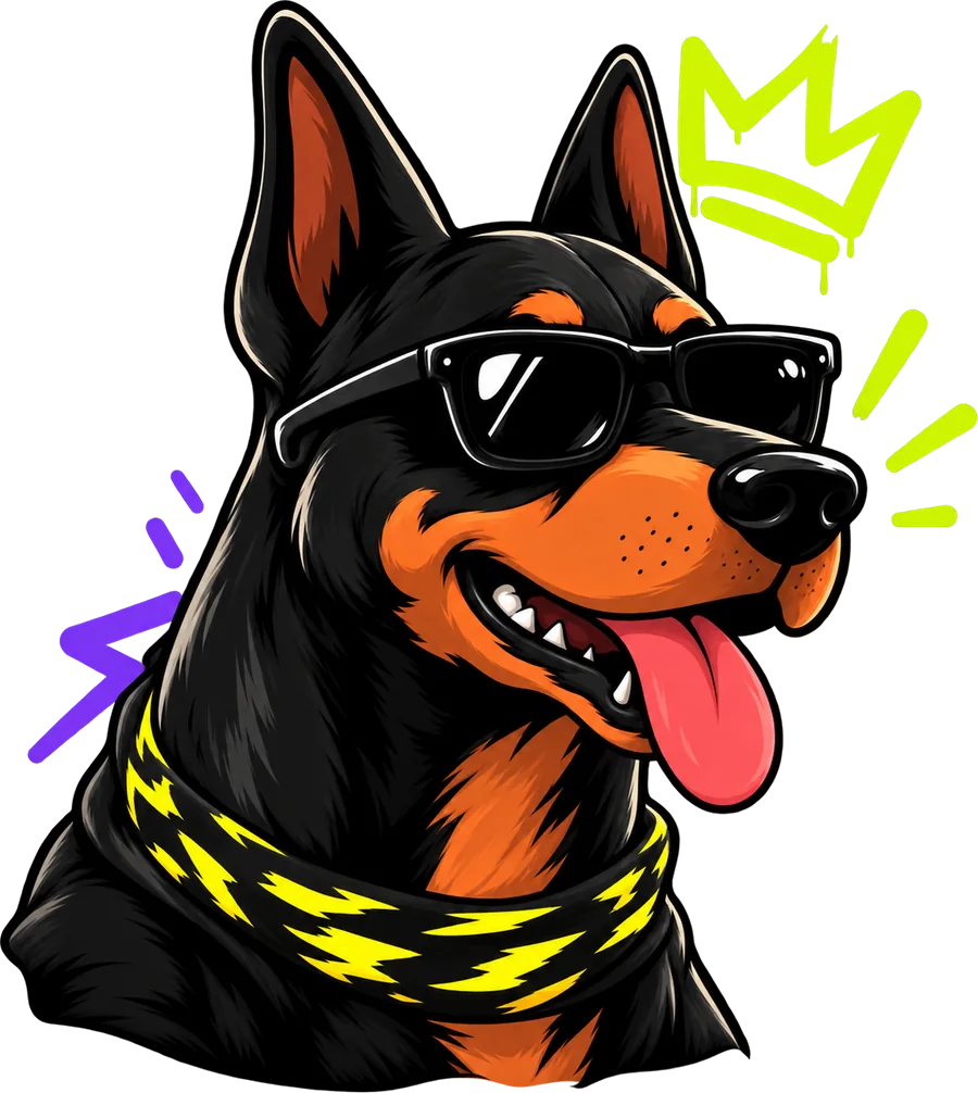 Mascota de LRVWebs contenta, lista para hablar de tu web